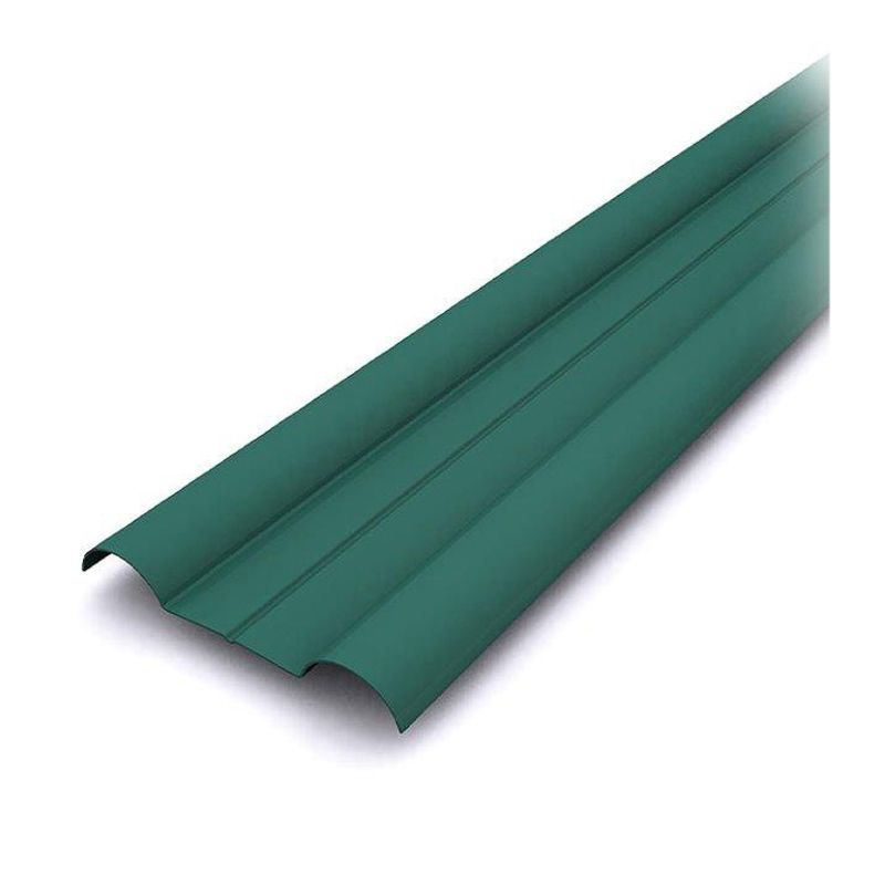 Евроштакетник металл. односторонний Волна, (RAL 6005) зеленый мох, 82х2000х0,4 мм