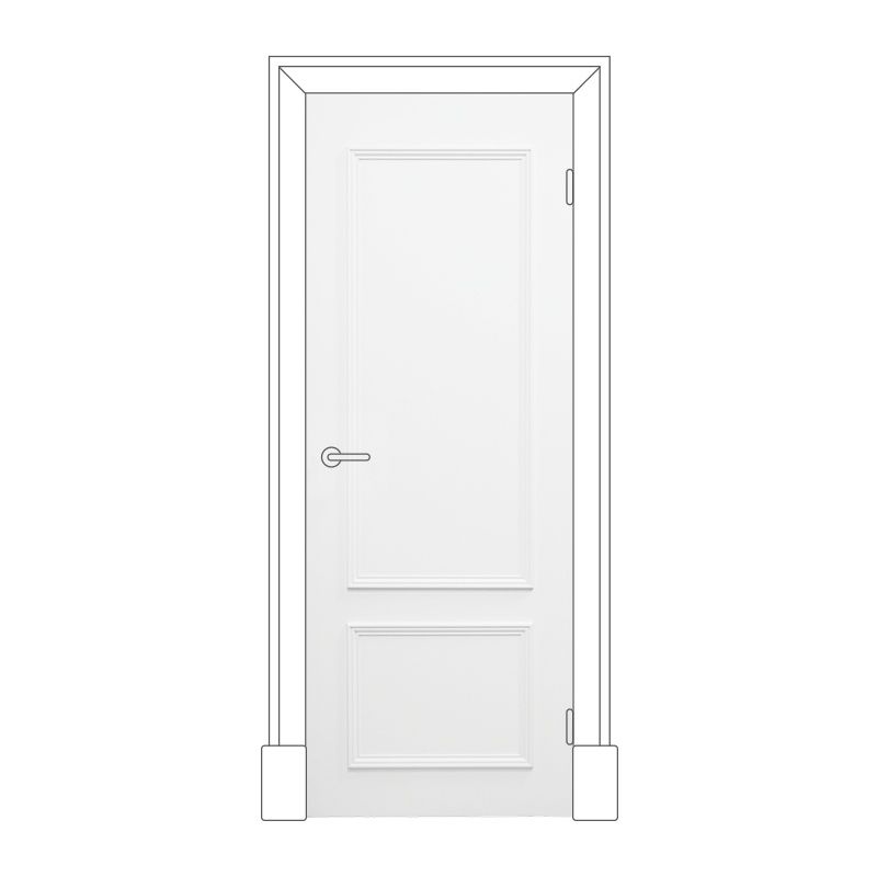 Полотно дверное Олови 625х2040 Петербургские двери 2 белое М7, глухое, цена р. за шт.