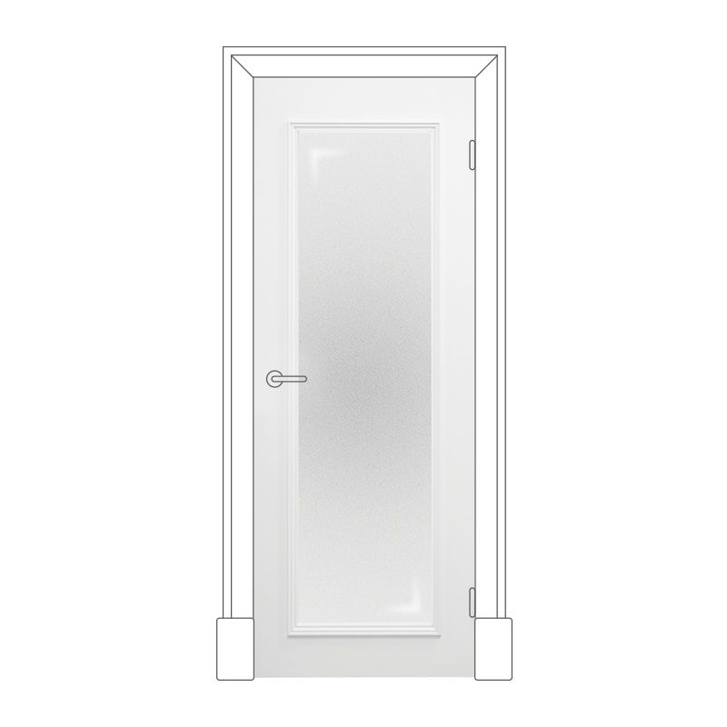 Полотно дверное Олови 925х2040Петербургские двери 1 белое М10, стекло, цена р. за шт.