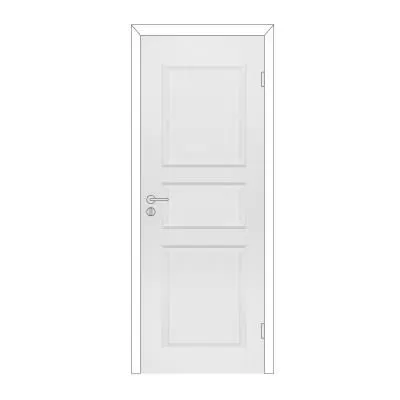 Полотно дверное Олови Каспиан М10х21 Белое крашенное, филенчатое, глухое