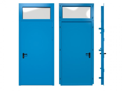 Двери Гладиум технические нестандартные с остеклённой фрамугой