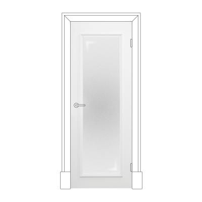 Полотно дверное Олови 625х2040 Петербургские двери 1 белое М7, стекло