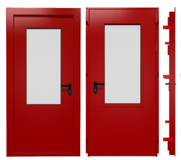 Однопольные остекленные Двери Гладиум EIS60 до 25% внутреннего открывания