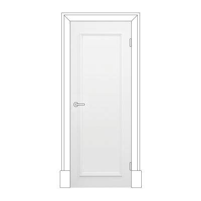 Полотно дверное Олови 625х2040 Петербургские двери 1 белое М7, глухое