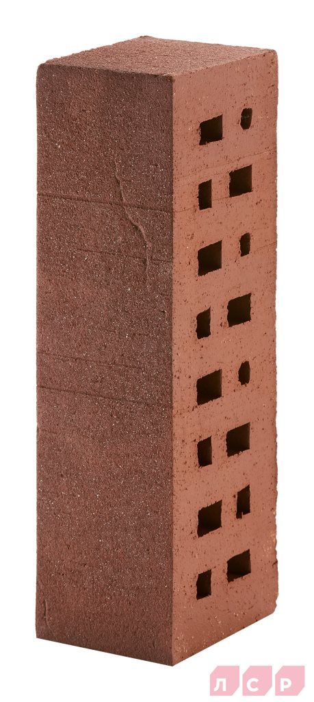 Клинкер фасадный темно-красный с бордовым песком "Порту" 0,71 NF винтаж, ЛСР