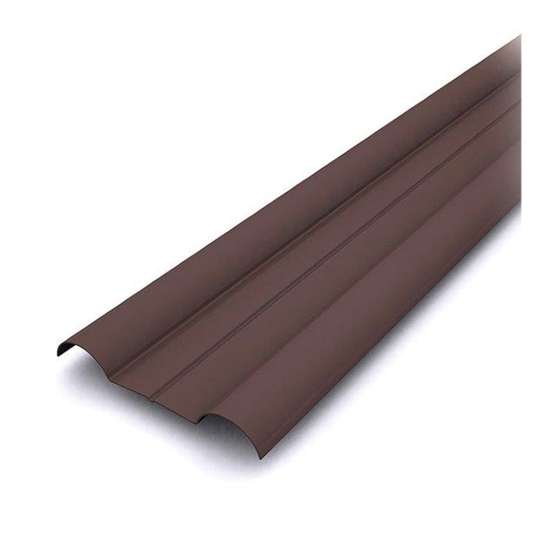 Евроштакетник металл. односторонний Волна, (RAL 8017) коричневый шоколад, 82х1800х0,4 мм