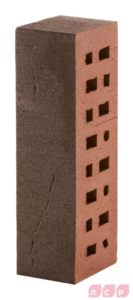 Клинкер фасадный темно-красный с черным песком "Лиссабон" 0,71 NF винтаж, ЛСР