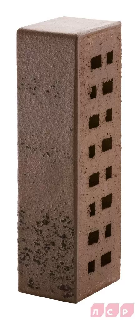 Клинкер фасадный коричневый с черной посыпкой "Гардюр" 0,71NF гладкий, ЛСР
