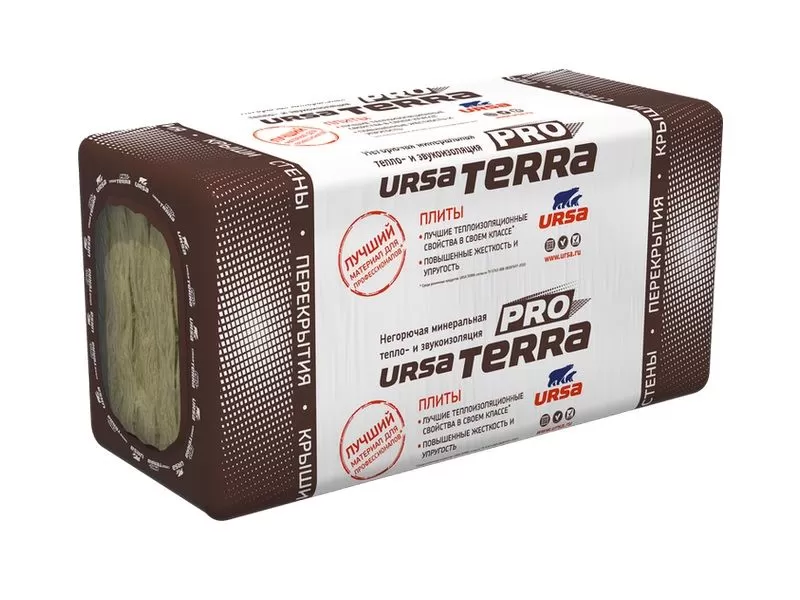 Утеплитель Ursa TERRA 34 PN PRO 1250x610x50мм 