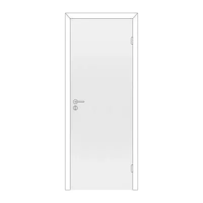 Дверное полотно Олови М9х21 крашенное, белое, без механизма замка