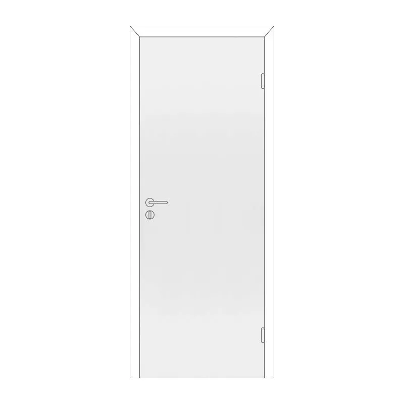 Дверное полотно Олови М9х21 крашенное, белое, без механизма замка, цена р. за шт.
