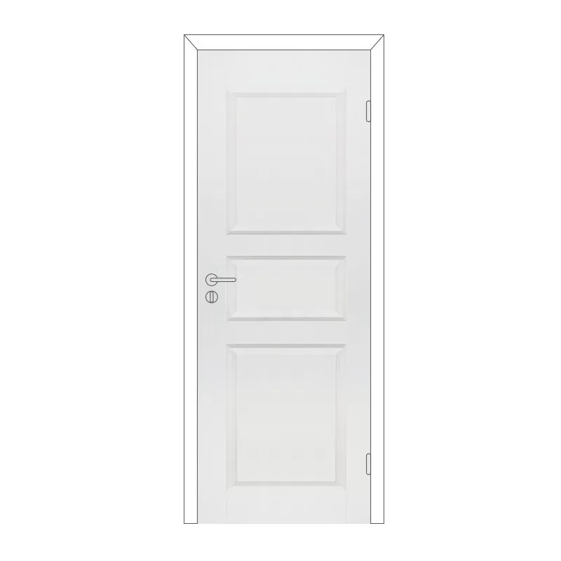 Полотно дверное Олови Каспиан М8х21 Белое крашенное, филенчатое, глухое, цена р. за шт.