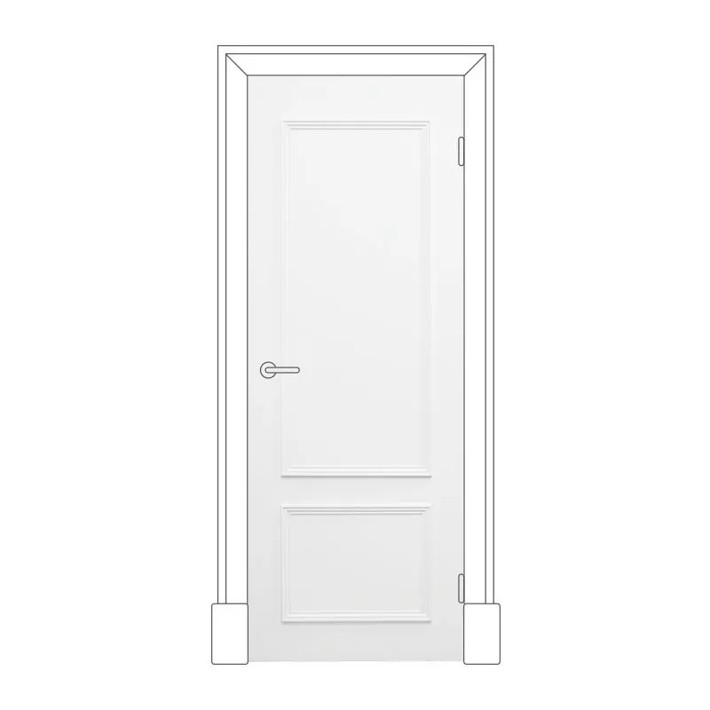 Полотно дверное Олови 625х2040 Петербургские двери 2 белое М7, глухое, цена р. за шт.