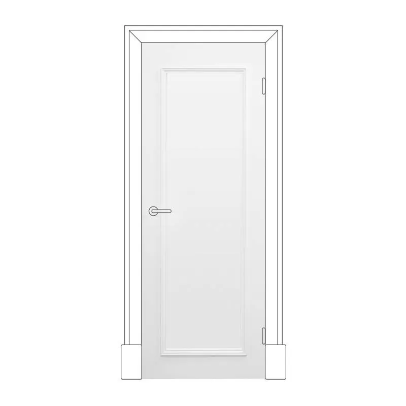 Полотно дверное Олови 625х2040 Петербургские двери 1 белое М7, глухое, цена р. за шт.