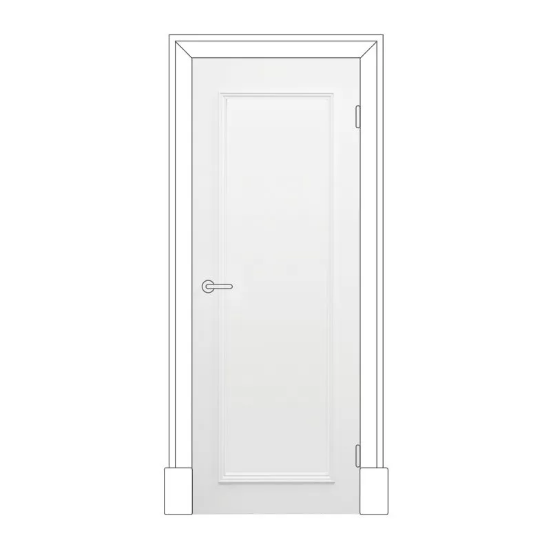 Полотно дверное Олови 725х2040 Петербургские двери 1 белое М8, глухое, цена р. за шт.