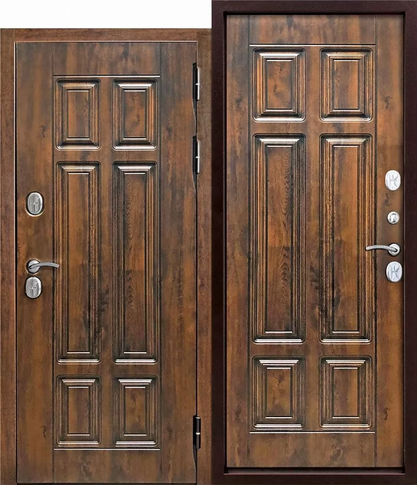 Входная дверь ISOTERMA МДФ/МДФ винорит грецкий орех 13 см 