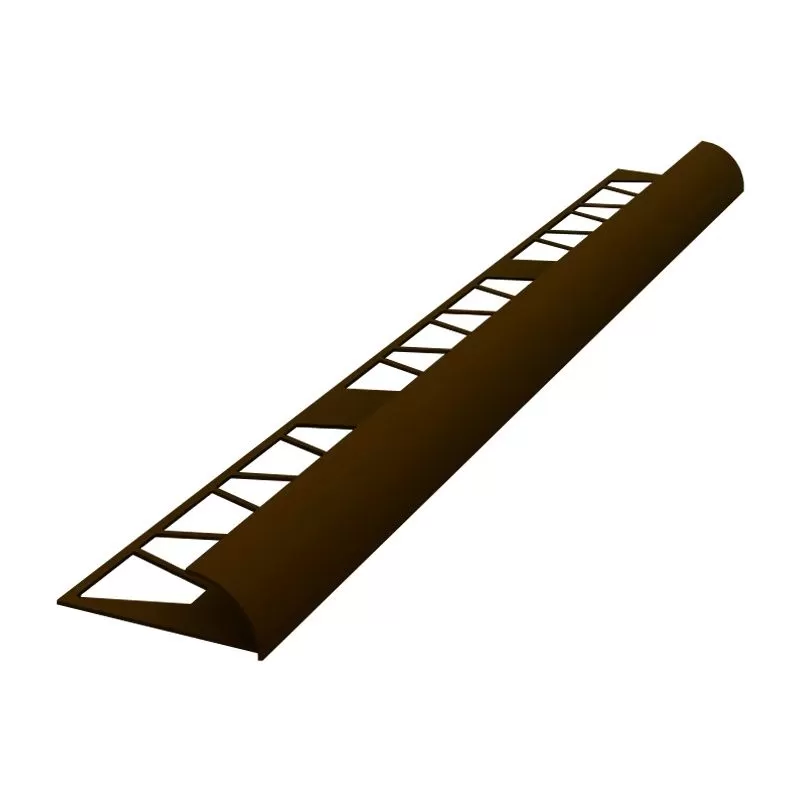 Уголок наружный под плитку Atlas, пластик, темно-коричневый (9 мм х 2,5 м)