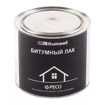 Лак битумный Битумаст, металлическое ведро, 2 л