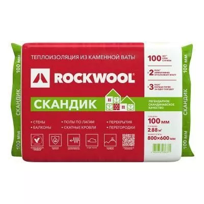 Утеплитель ROCKWOOL ЛАЙТ БАТТС СКАНДИК 800х600х100 мм, 6 шт Утеплитель ROCKWOOL ЛАЙТ БАТТС СКАНДИК 800х600х100 мм, 6 шт