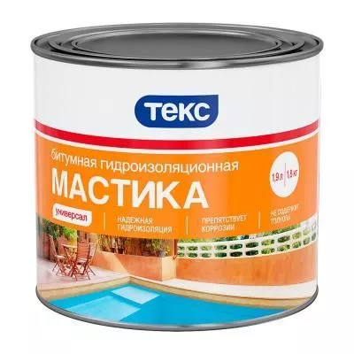 Мастика битумная гидроизоляционная, антикоррозионная, 1,8 кг