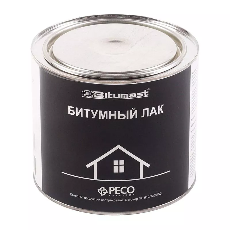 Лак битумный Битумаст, металлическое ведро, 2 л Лак битумный Битумаст, металлическое ведро, 2 л