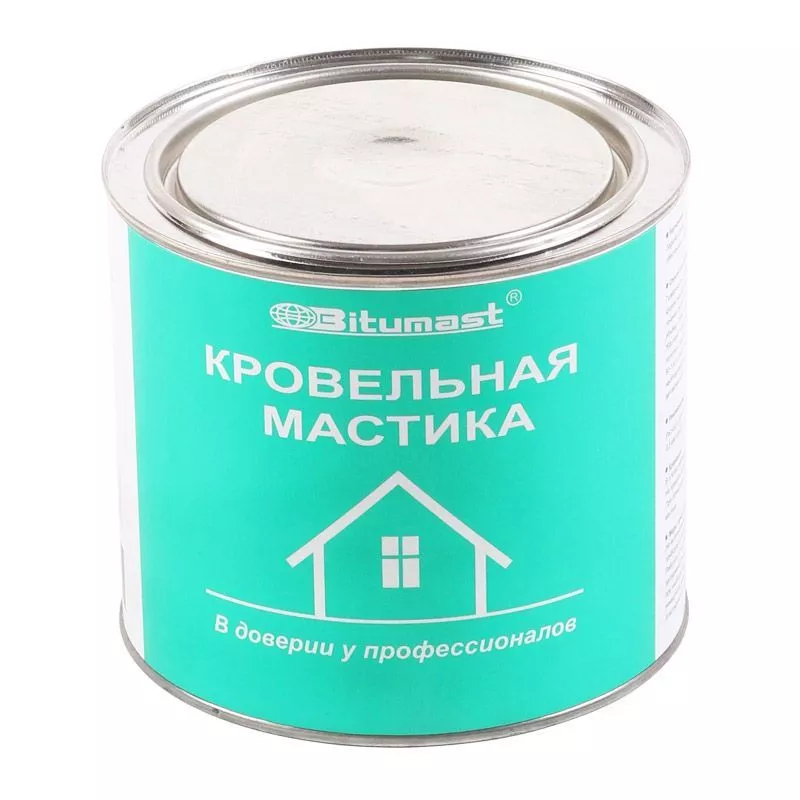 Мастика кровельная Битумаст, металлическое ведро, 2 л Мастика кровельная Битумаст, металлическое ведро, 2 л