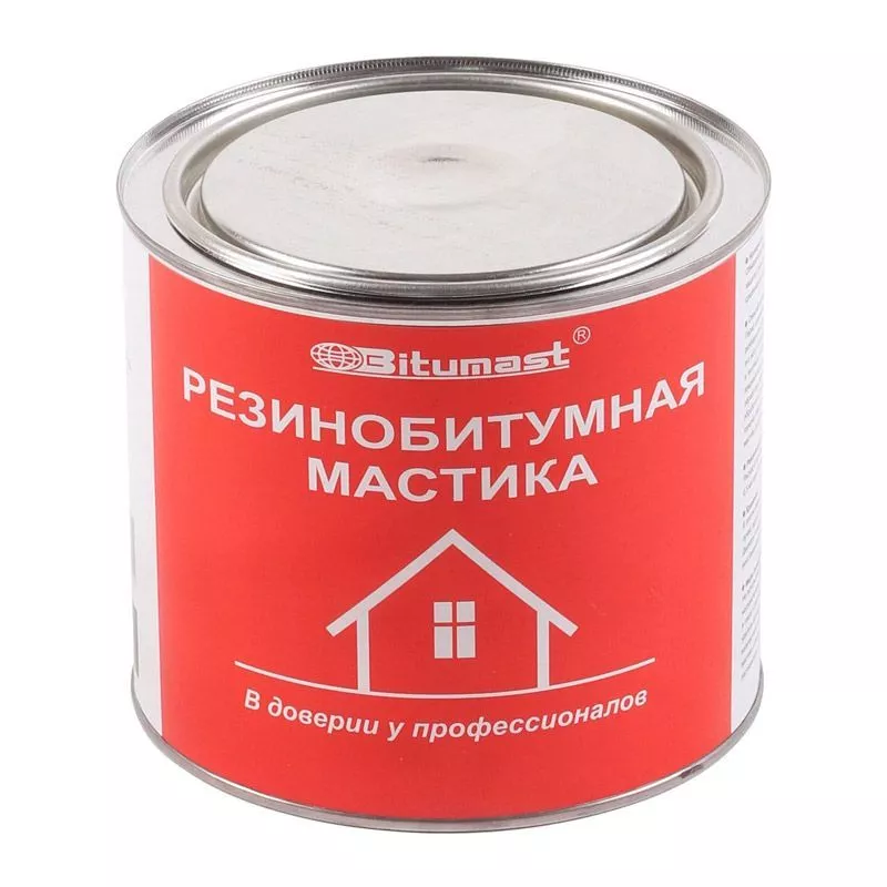 Мастика резинобитумная Битумаст, металлическое ведро, 2 л Мастика резинобитумная Битумаст, металлическое ведро, 2 л