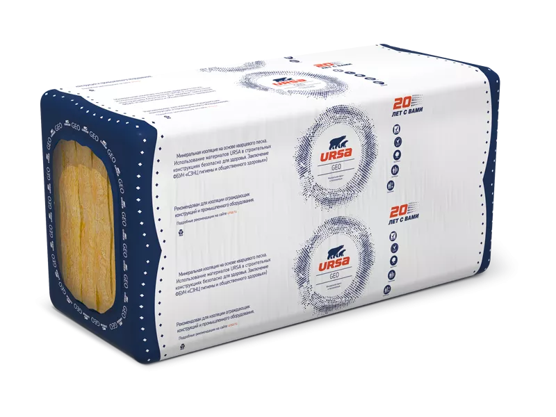 Утеплитель Ursa Geo П-60 1250x600x25мм Утеплитель Ursa Geo П-60 1250x600x25мм